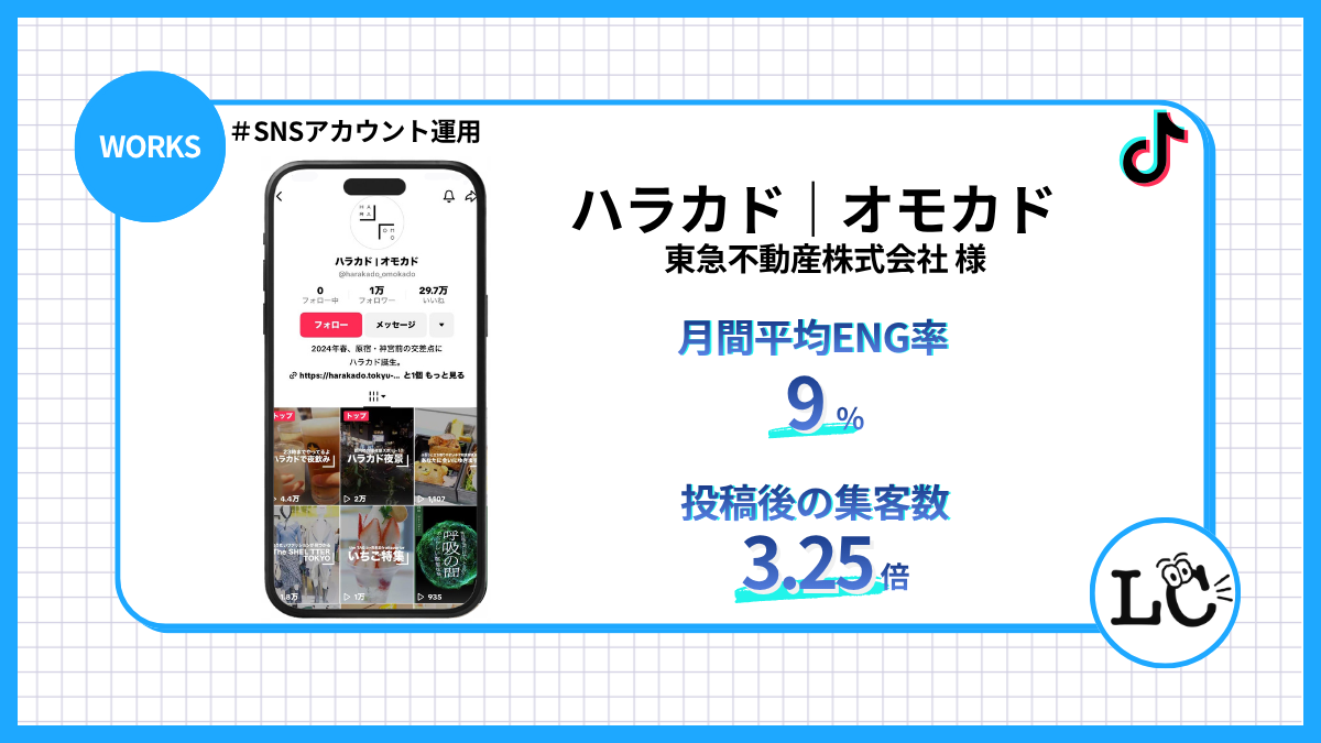 東急不動産株式会社様　ハラカド｜オモカド　アカウント運用事例