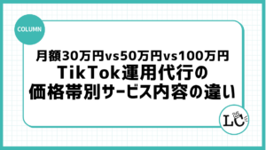 月額30万円vs50万円vs100万円：TikTok運用代行の価格帯別サービス内容の違い