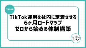 TikTok運用を社内に定着させる6ヶ月ロードマップ｜ゼロから始める体制構築